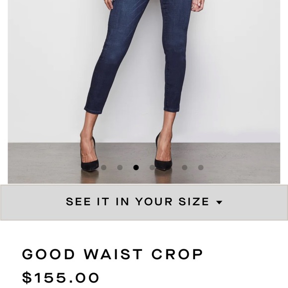 Good American Good Waist Crop Blue 025 size 15 - Picture 9 of 10